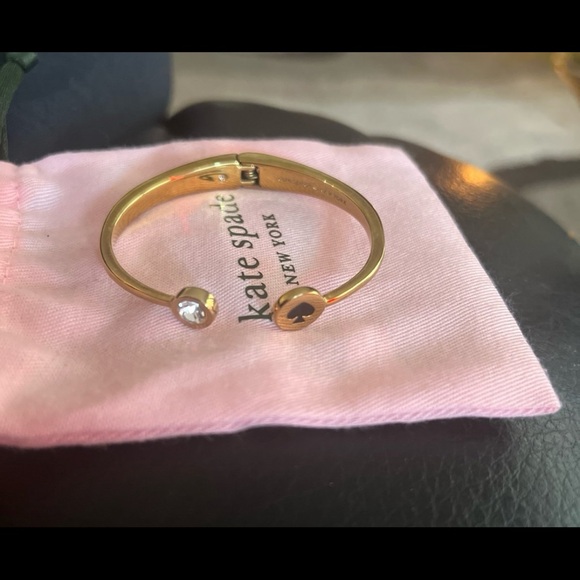 Spot The Spade Open Hinge Bangle katespade authentic #869 - Picture 3 of 12